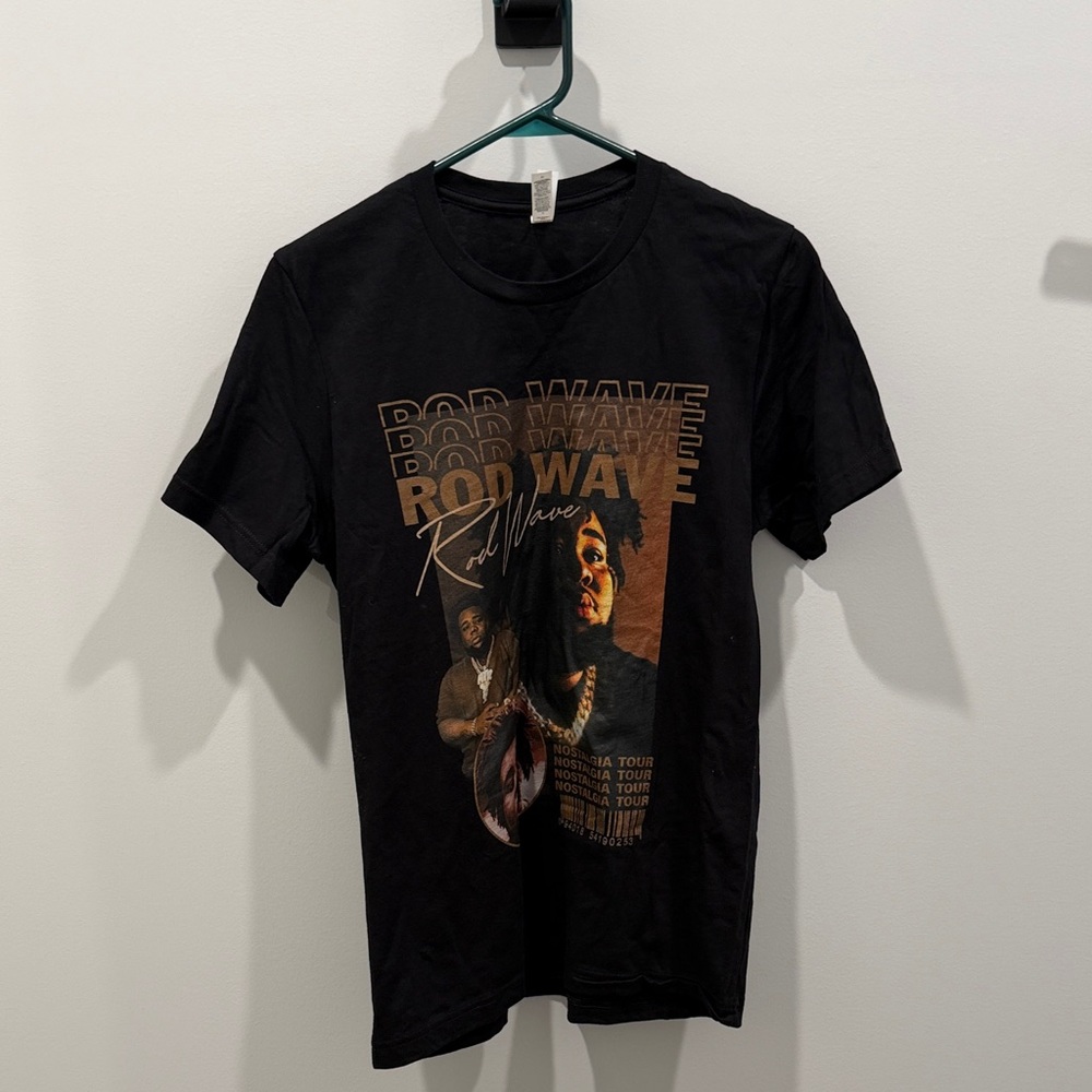 Black Graphic T-Shirt with Artist Print